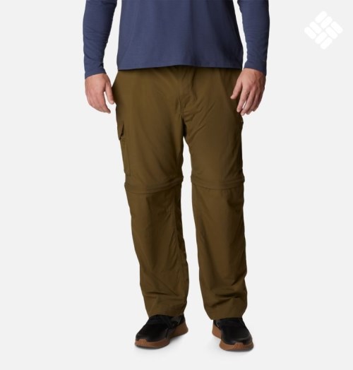 Men's Columbia Silver Ridge Convertible Pants Olive | Plus Size CA-X634A